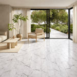 کف پوش PVC طرح سفید مشکی 574 - تصویر 3